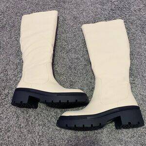 Fashion Nova Cream Winter Boots